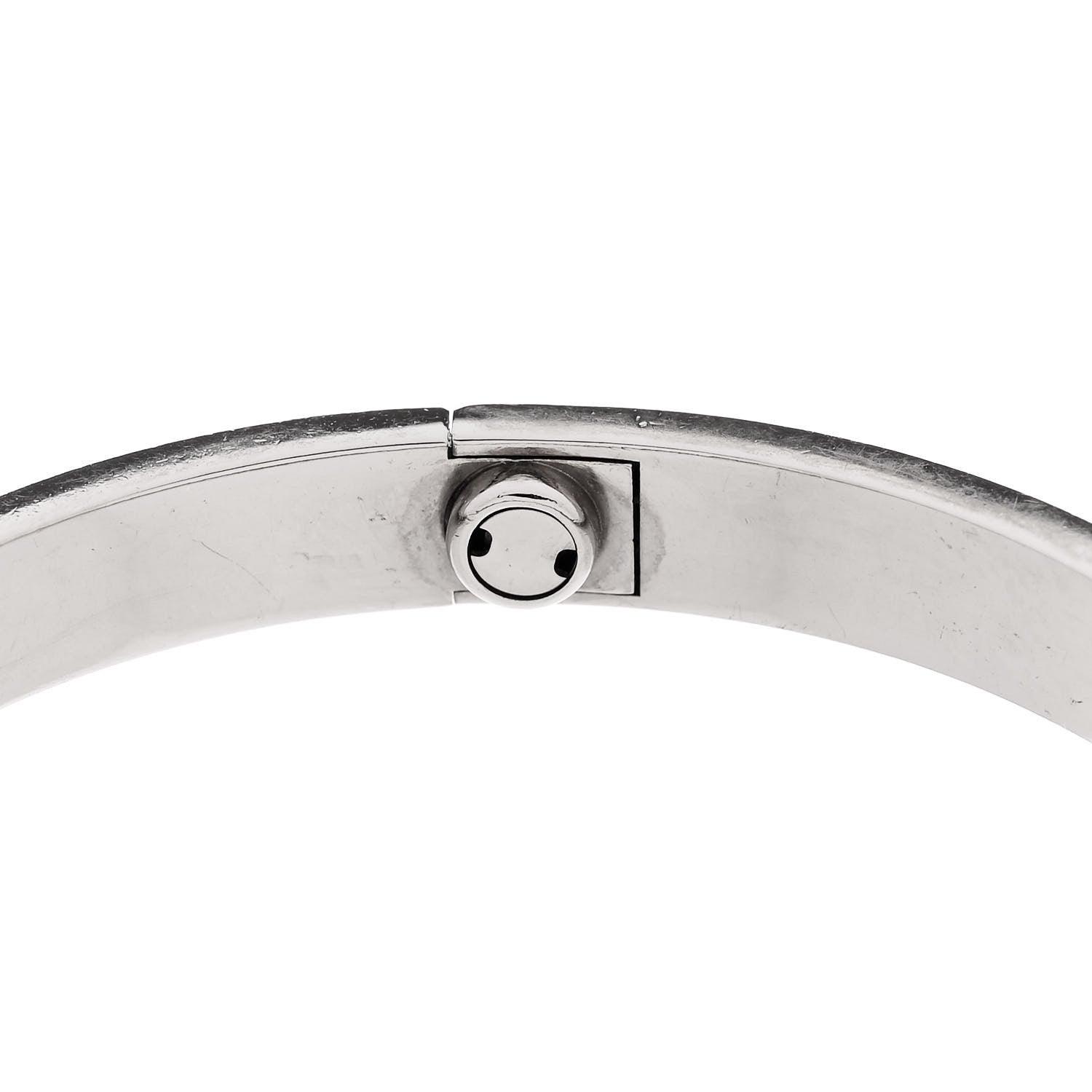 Cartier 18K White Gold LOVE Bracelet 18 7 of 7