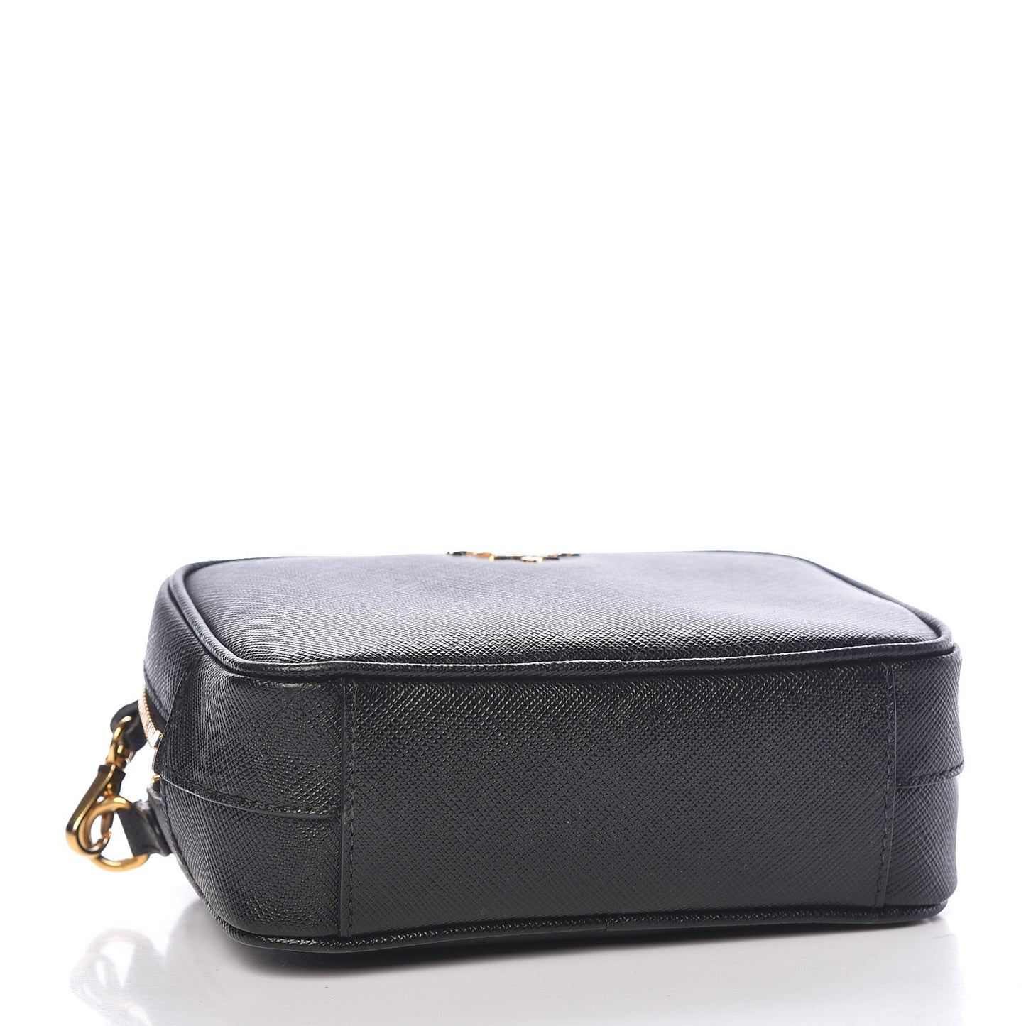 Saffiano Mini Camera Crossbody Bag Black