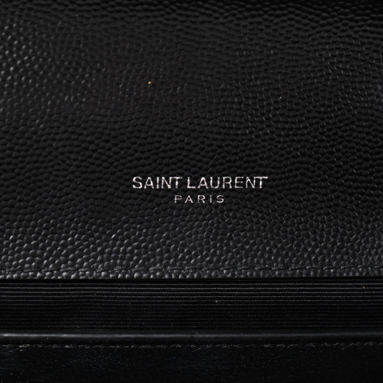 Saint Laurent Grain De Poudre Textured Mixed Matelasse Triquilt Medium Monogram Satchel Black 9 of 9