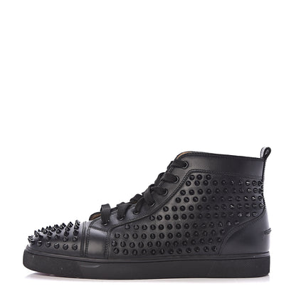 Christian Louboutin Calfskin Mens Louis Spikes Flat Sneakers 45 Black 1 of 11