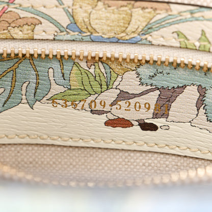 Gucci New Shangai Calfskin Tiger Savanah Small Jackie 1961 Hobo Chalky White Multicolor 7 of 10