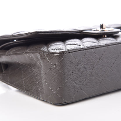 Chanel Caviar Quilted Medium Double Flap Dark Grey 5 of 10
