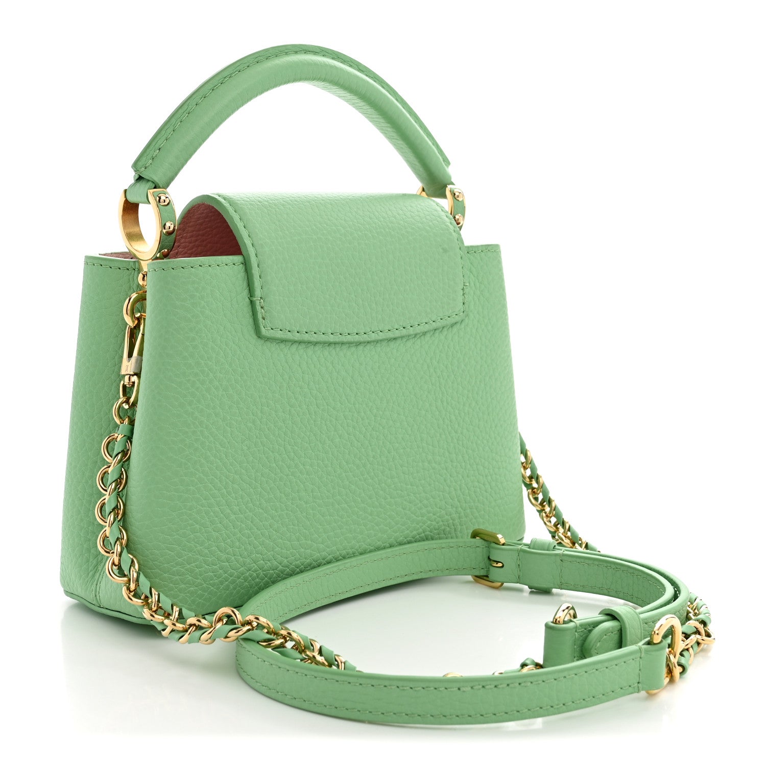Louis Vuitton Taurillon Mini Capucines Vert Pomme 3 of 10