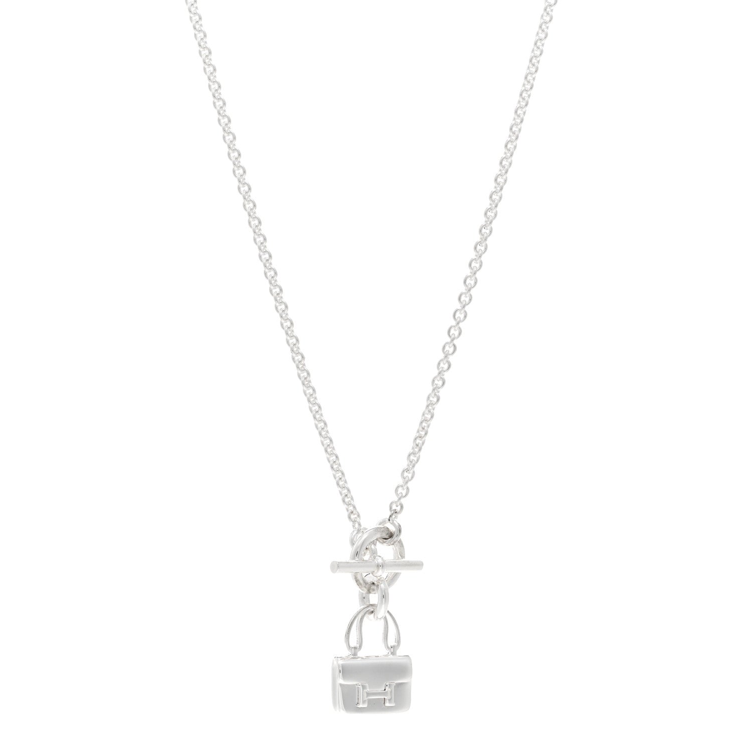 Hermes Sterling Silver Constance Amulettes Pendant Necklace 1 of 4