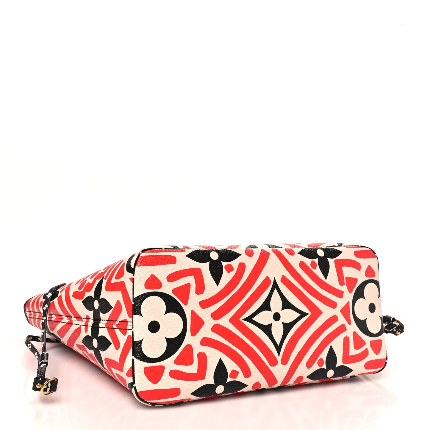 Monogram Giant Crafty Neverfull MM Creme Rouge Black