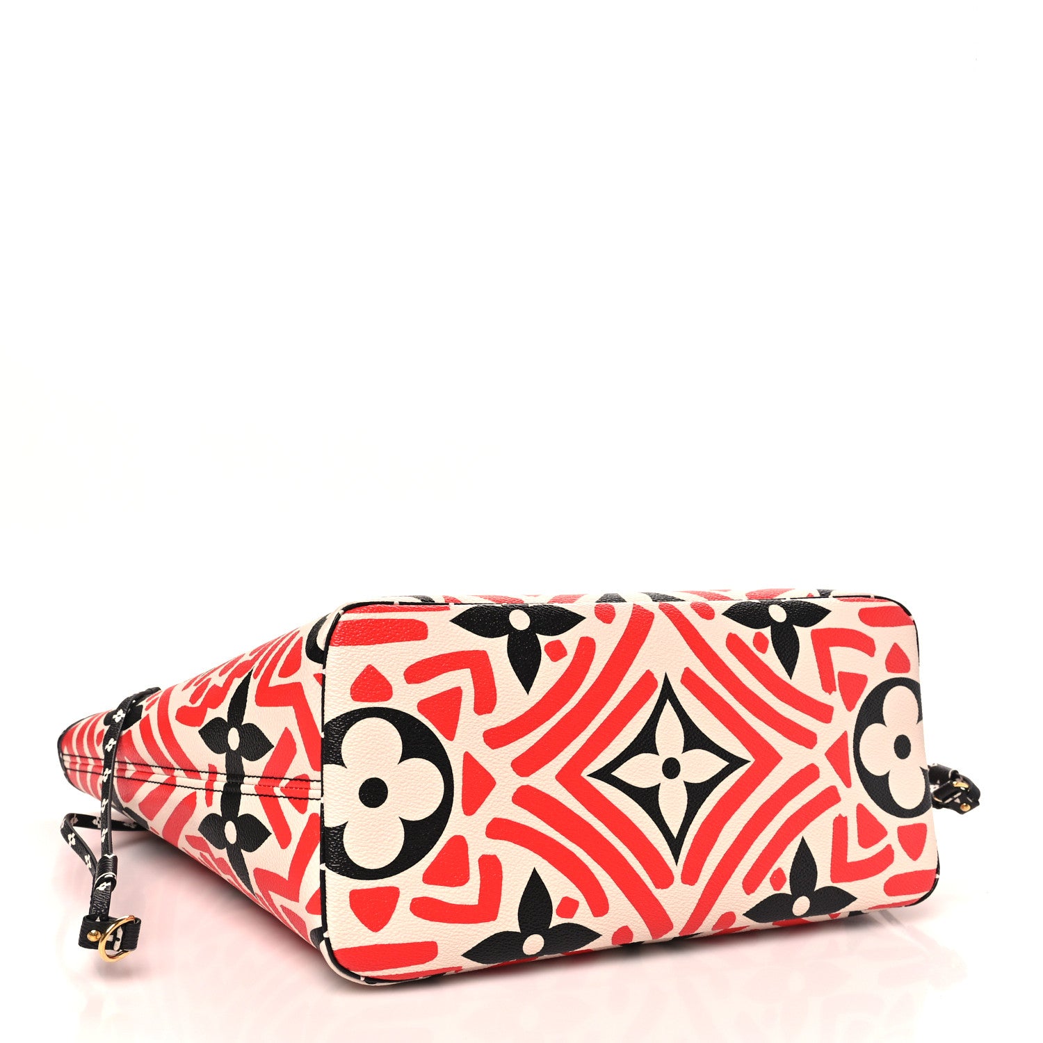 Louis Vuitton Monogram Giant Crafty Neverfull MM Creme Rouge Black 4 of 9