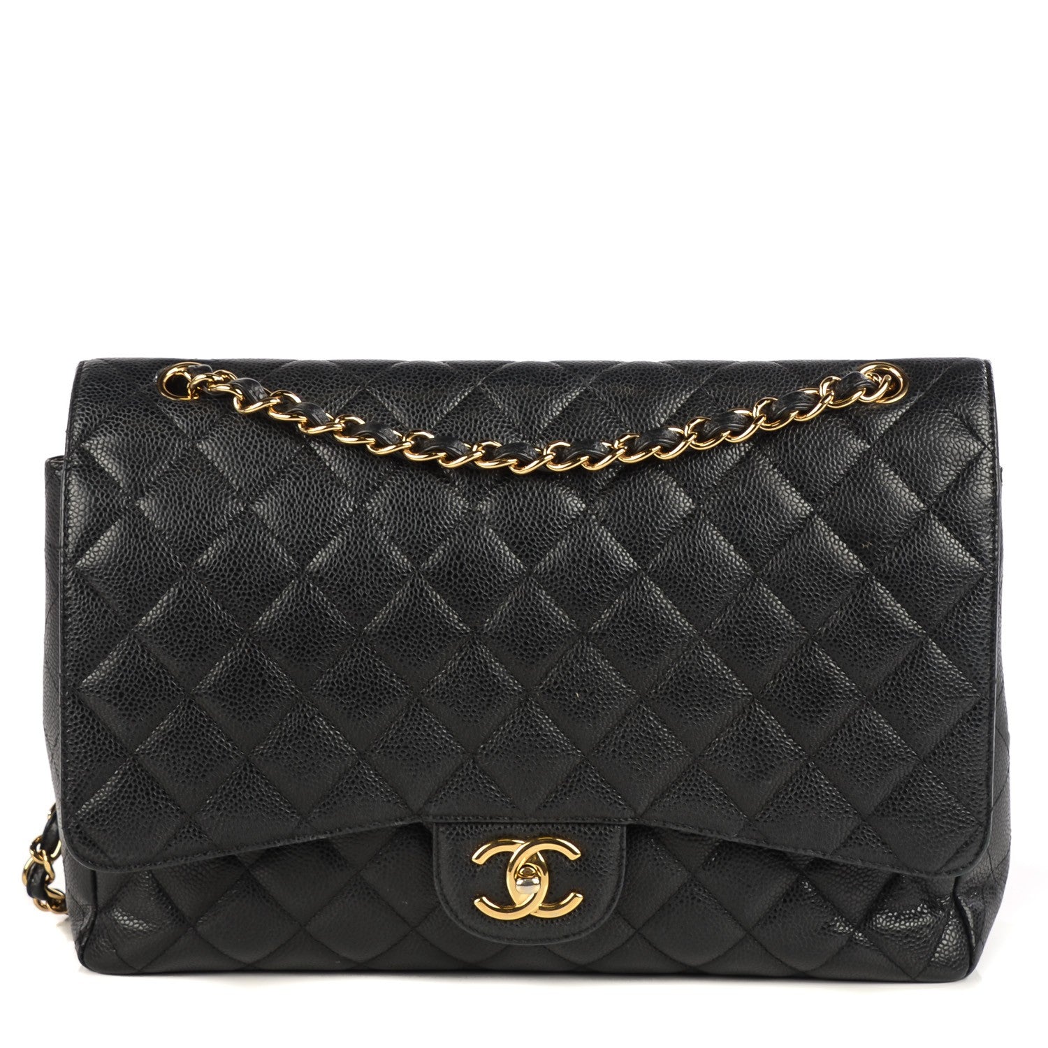Chanel Caviar Quilted Maxi Double Flap Black 1 of 9