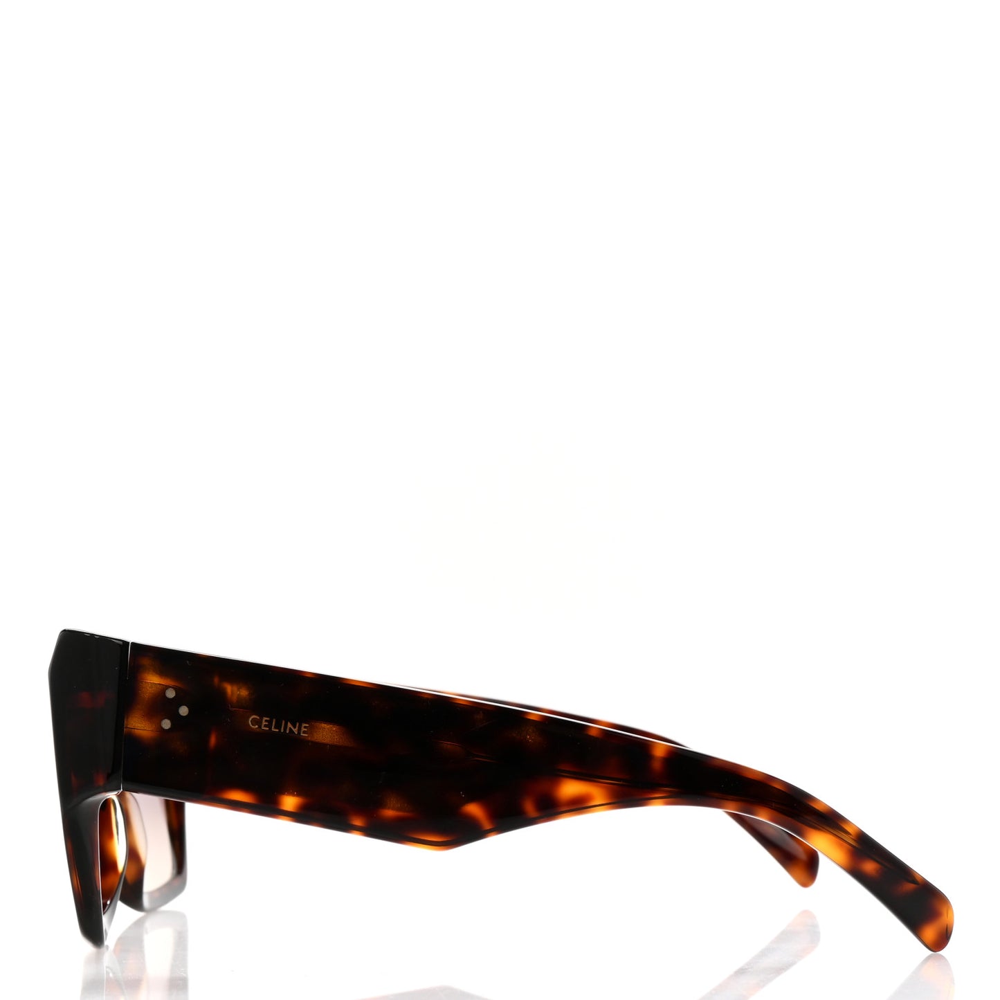 Acetate Flat Top Rectangular Sunglasses CL400921 Dark Havana
