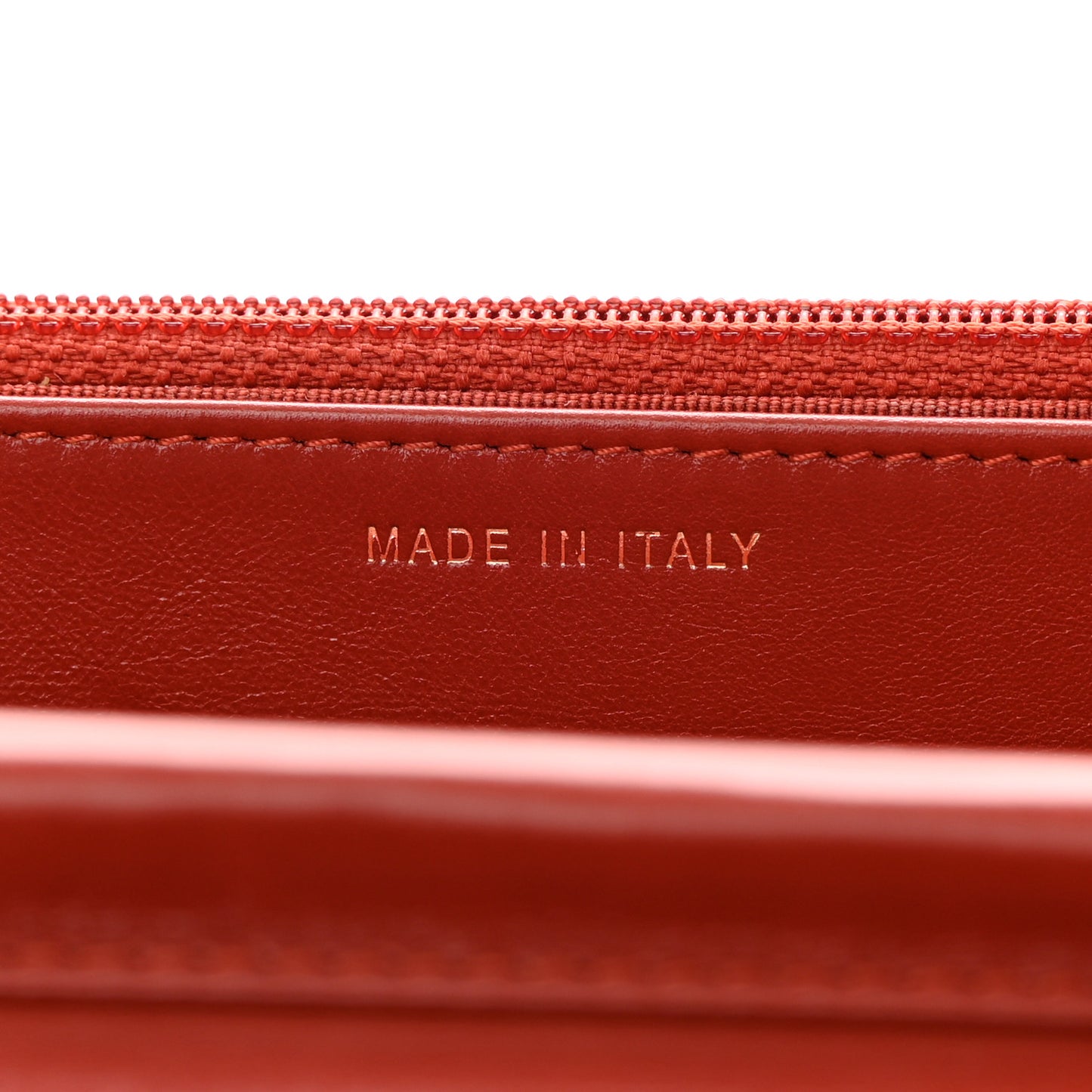 Calfskin Chevron Quilted Medal Wallet On Chain WOC Red