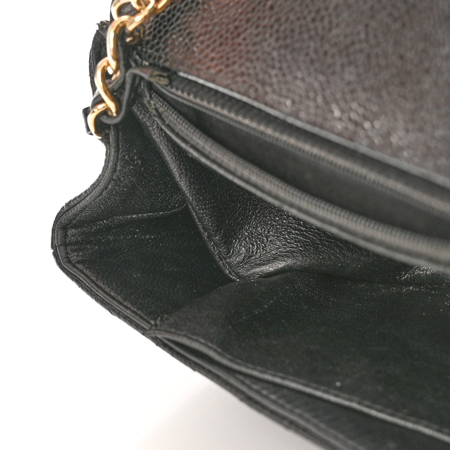 Caviar Quilted Mini Square Flap Black