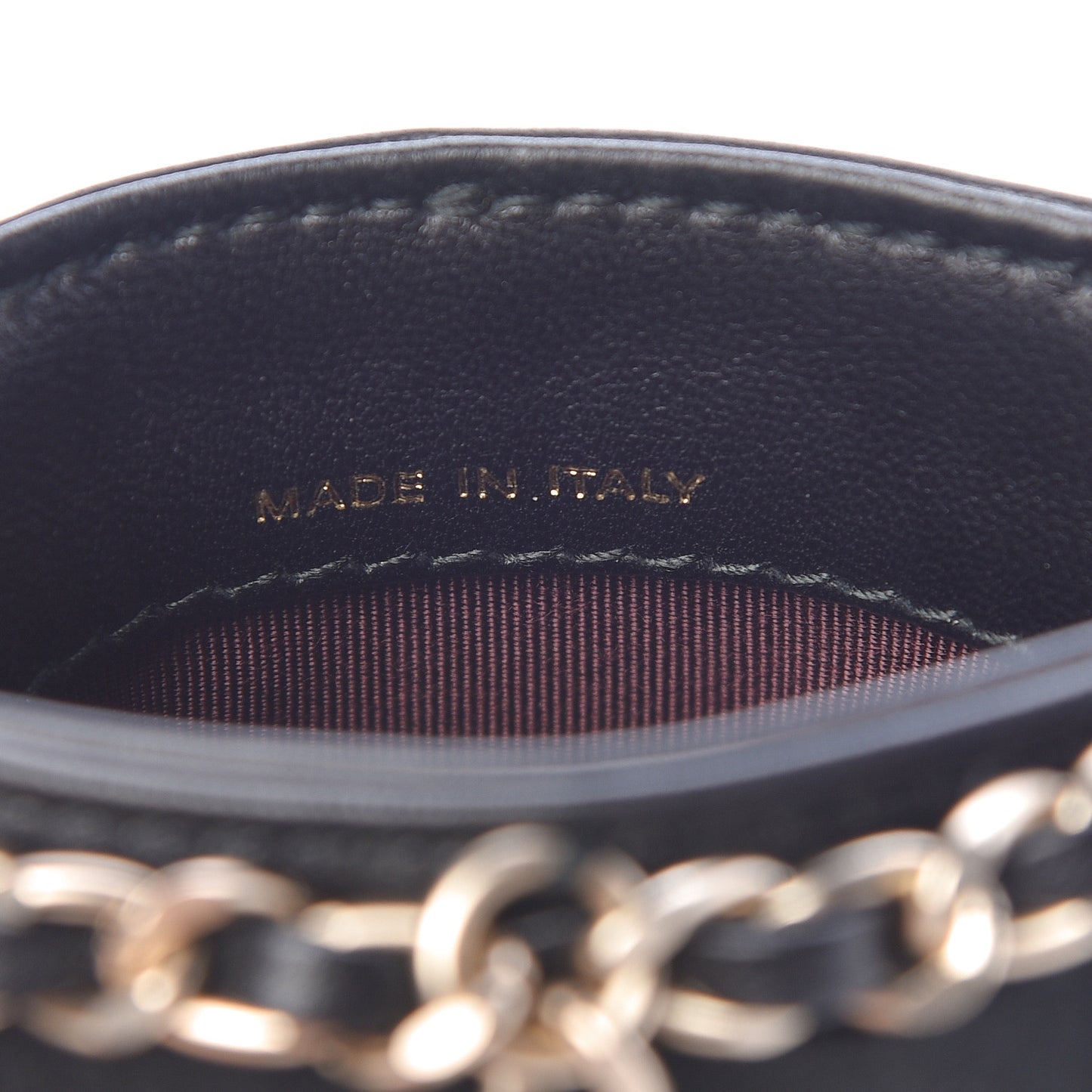 Lambskin Tech Me Out Clutch With Chain Black