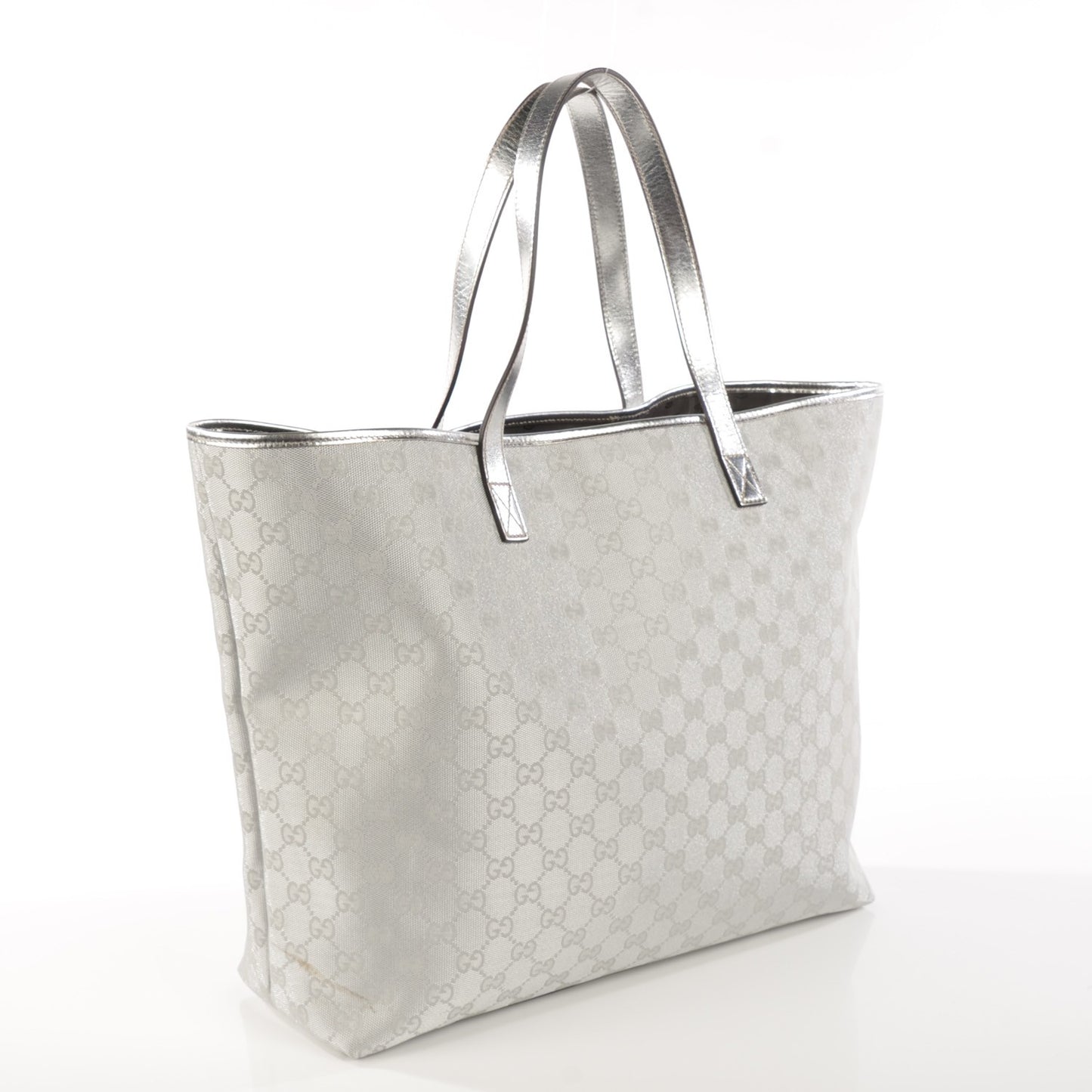 GG Supreme Monogram Large Tote Silver