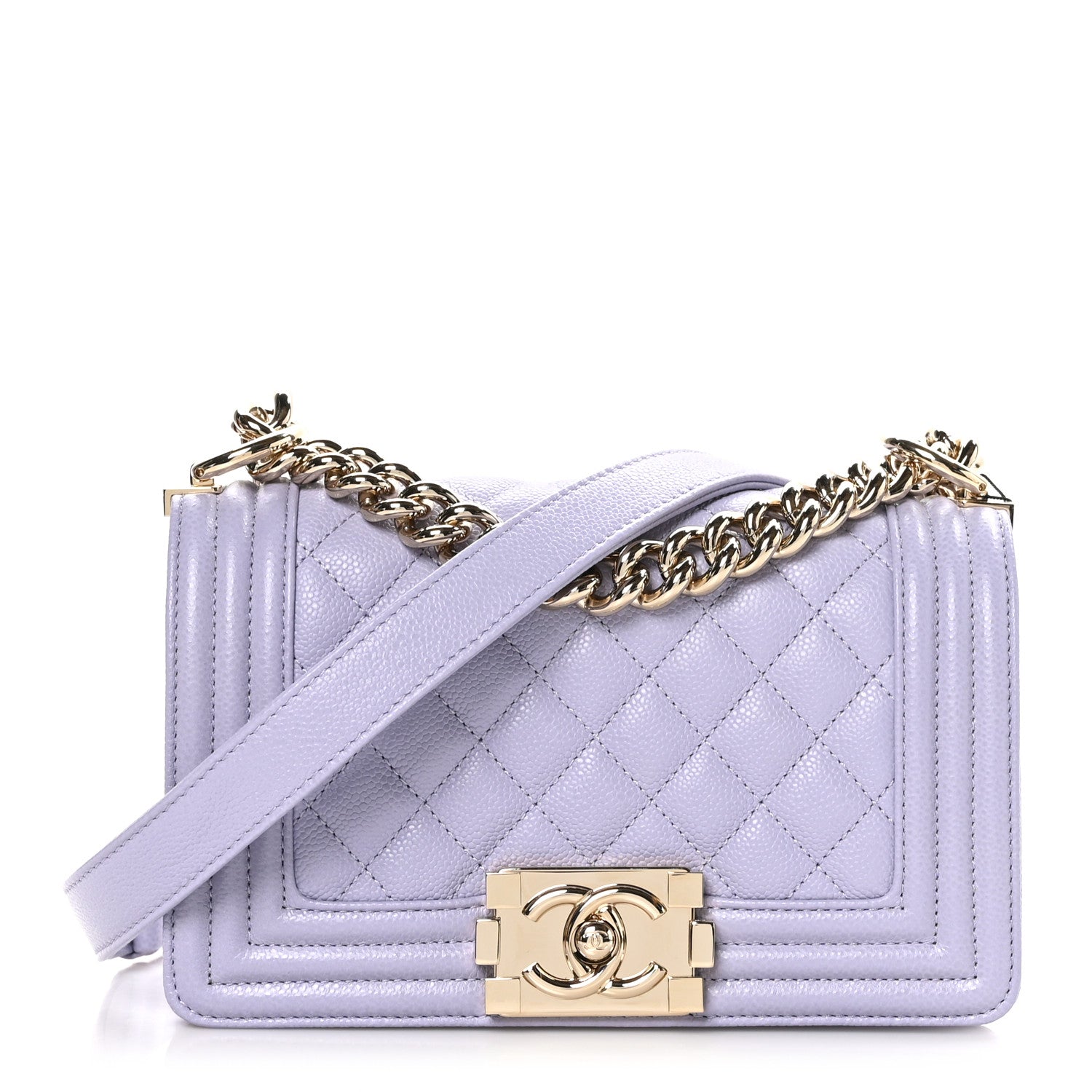 Chanel Caviar Quilted Small Boy Flap Light Purple 1 of 9