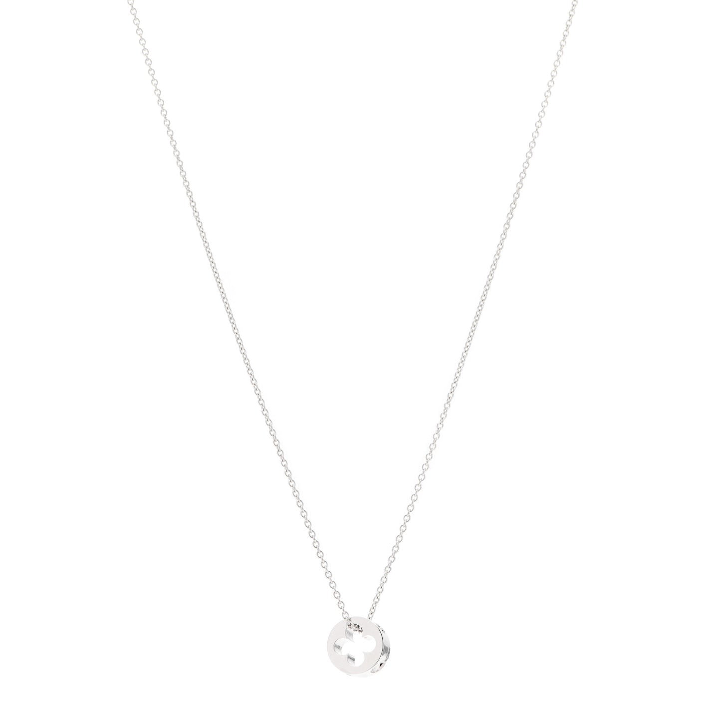18K White Gold Empreinte Pendant Necklace
