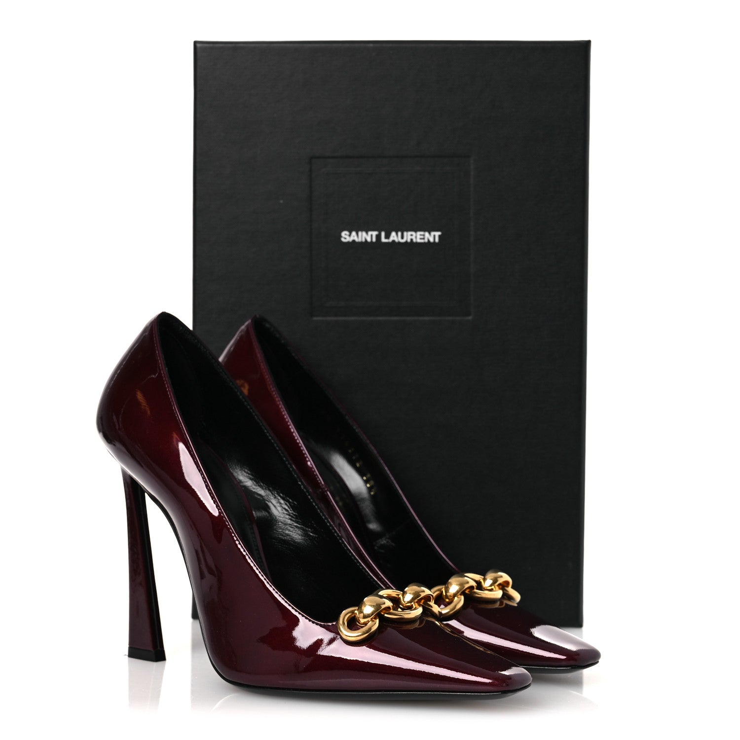 Saint Laurent Patent Silvana 110mm Pumps 38.5 Deep Bordeaux 11 of 11