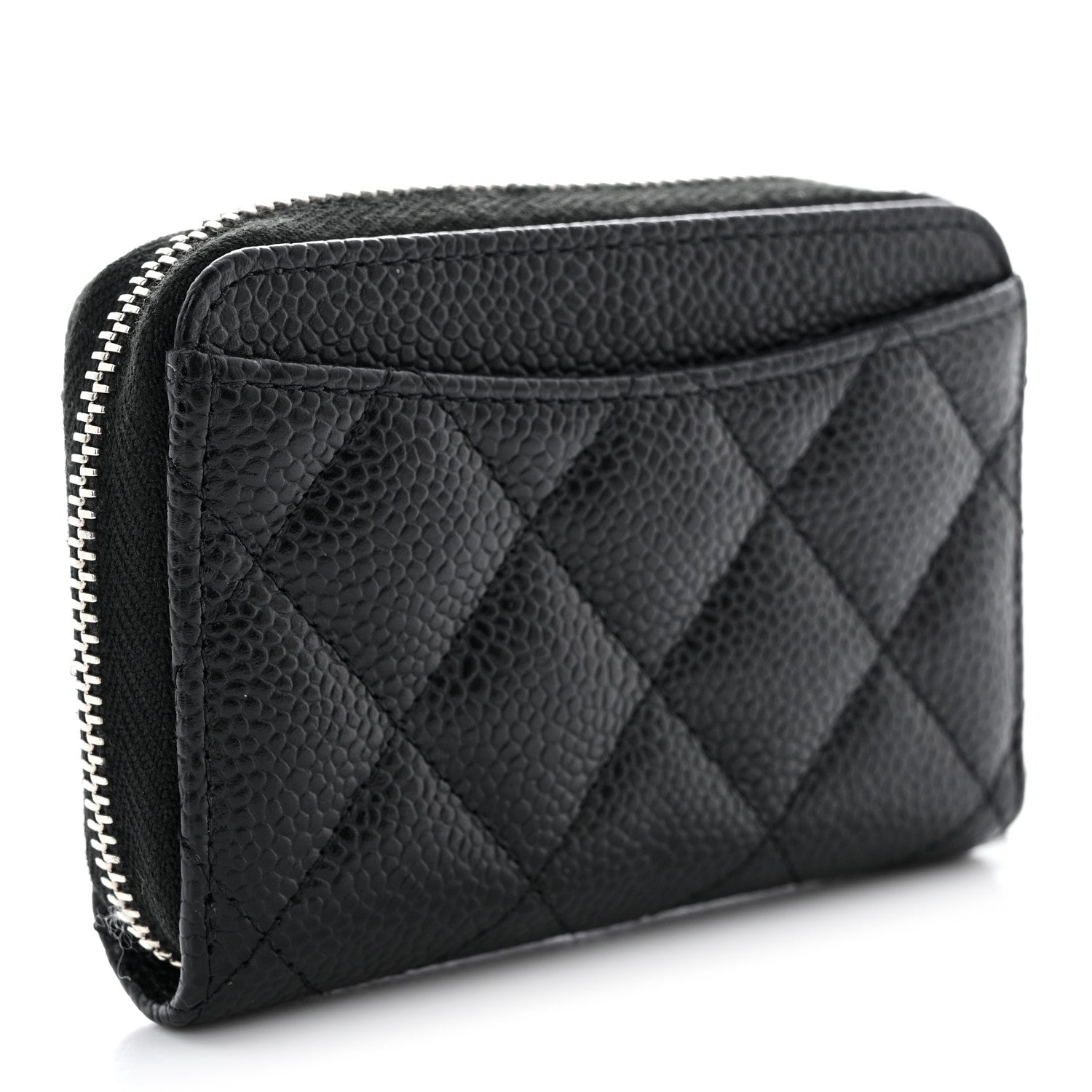 Chanel Caviar Quilted Classic Zipped Coin Purse Black 3 of 9