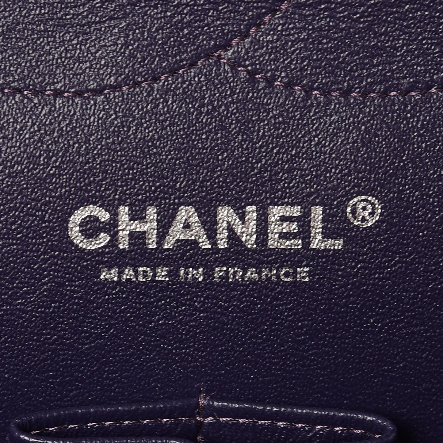 Lambskin Quilted Jumbo Double Flap Dark Purple