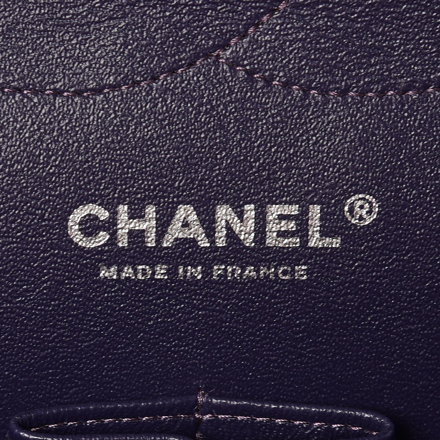 Chanel Lambskin Quilted Jumbo Double Flap Dark Purple 6 of 13