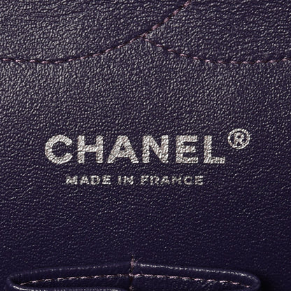 Chanel Lambskin Quilted Jumbo Double Flap Dark Purple 6 of 13