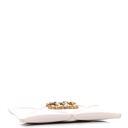 Chanel Lambskin Quilted Chanel 19 Card Holder Light Purple 4 of 9