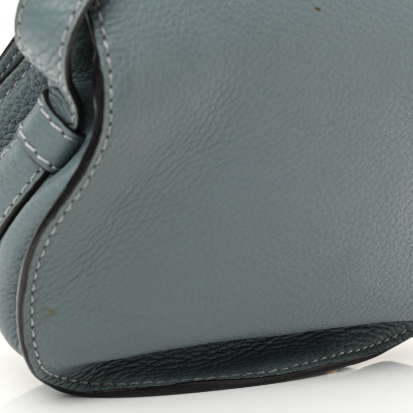 Calfskin Mini Marcie Round Crossbody Bag Rainy Blue