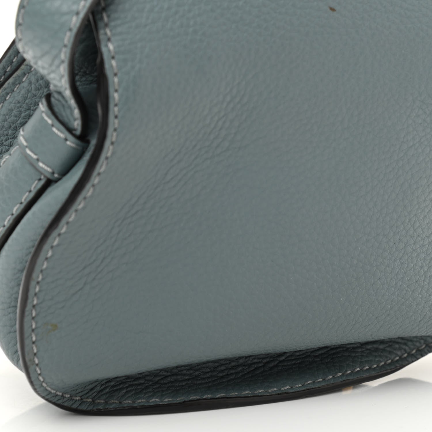 Chloe Calfskin Mini Marcie Round Crossbody Bag Rainy Blue 10 of 10