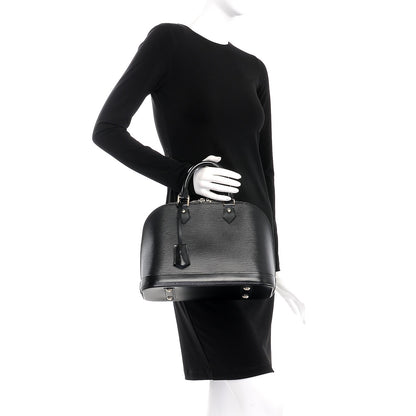 Louis Vuitton Epi Alma PM Black 2 of 10