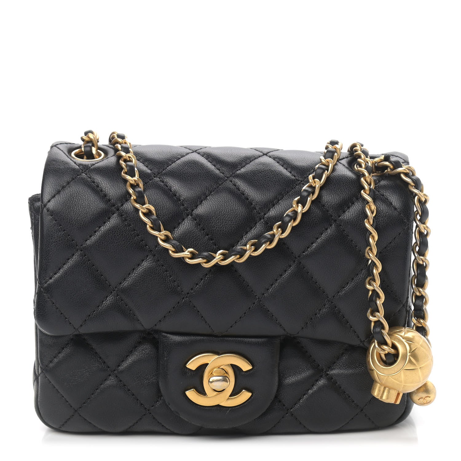 Chanel Lambskin Quilted Mini Pearl Crush Flap Black 1 of 10