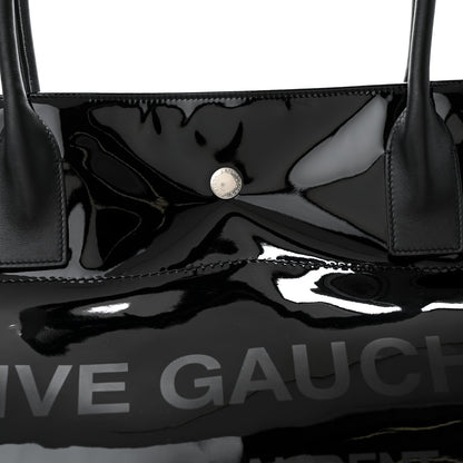 Saint Laurent Patent Calfskin Rive Gauche Maxi Tote Black 8 of 12