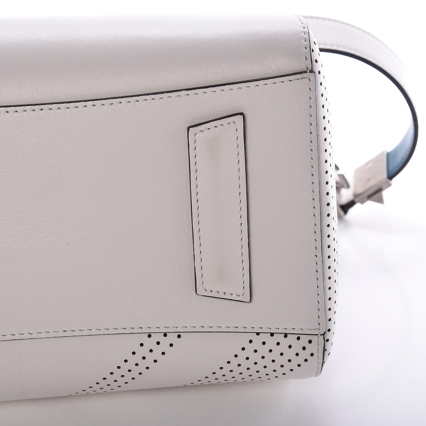 Lambskin Perforated Small Antigona White