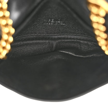 Fendi Nappa Matisse FF Embossed Nano Chain Baguette Black 5 of 13