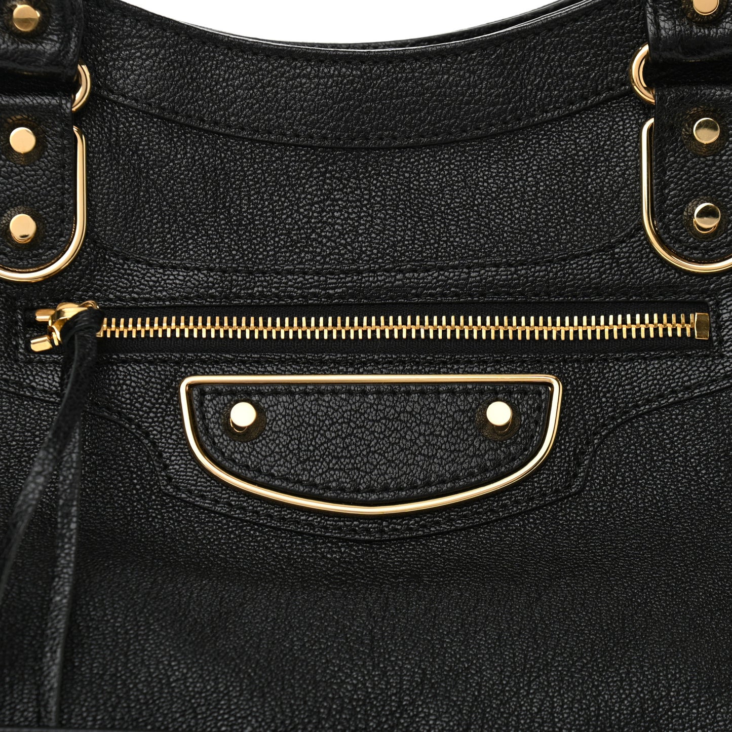 Chevre Gold Metallic Edge Hardware Velo Black