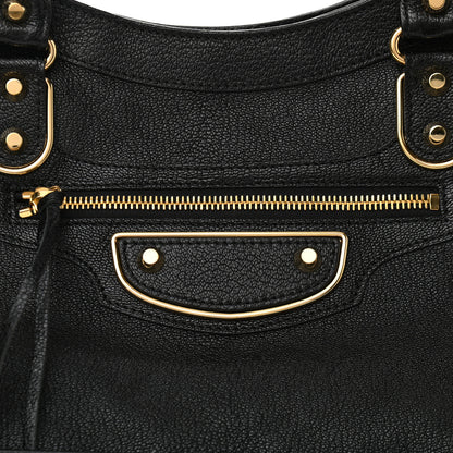 Balenciaga Chevre Gold Metallic Edge Hardware Velo Black 8 of 10