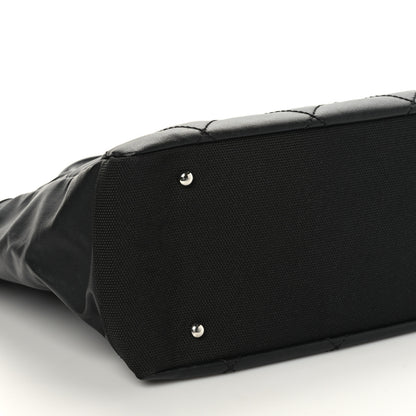 Chanel Coated Canvas Quilted Large Paris Biarritz Tote Black 8 of 9