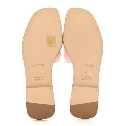 Hermes Epsom Oran Sandals 37 Rose Pale 5 of 9