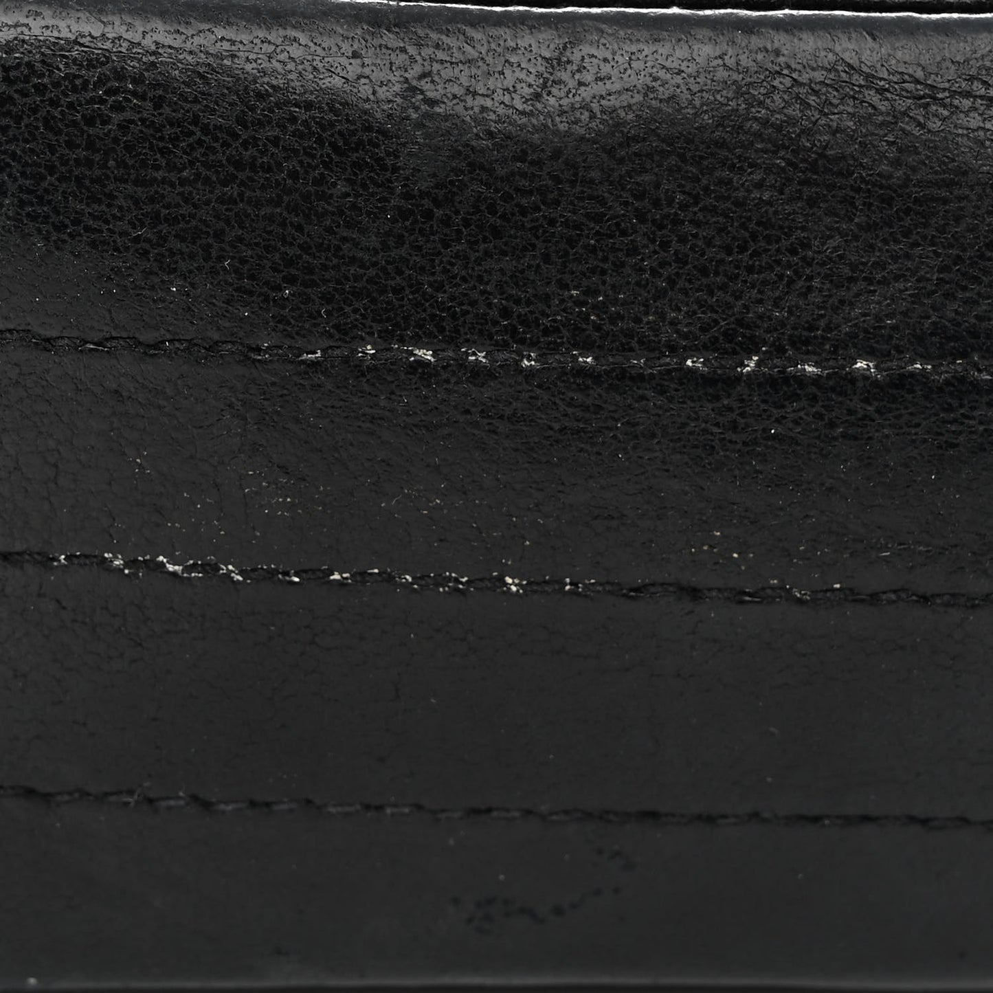 Lambskin Stitched Single Flap Black