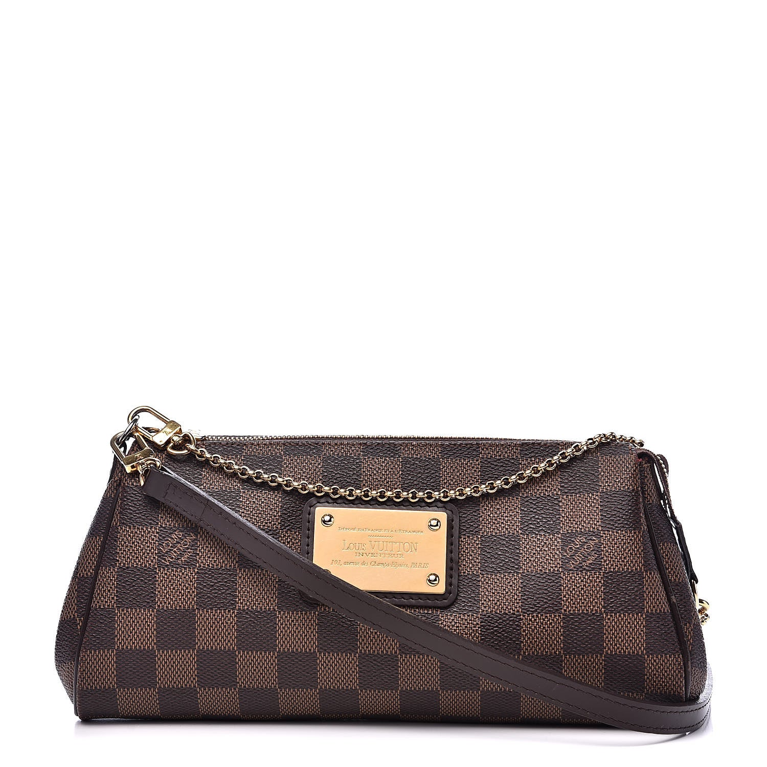 Louis Vuitton Damier Ebene Eva Clutch 1 of 12