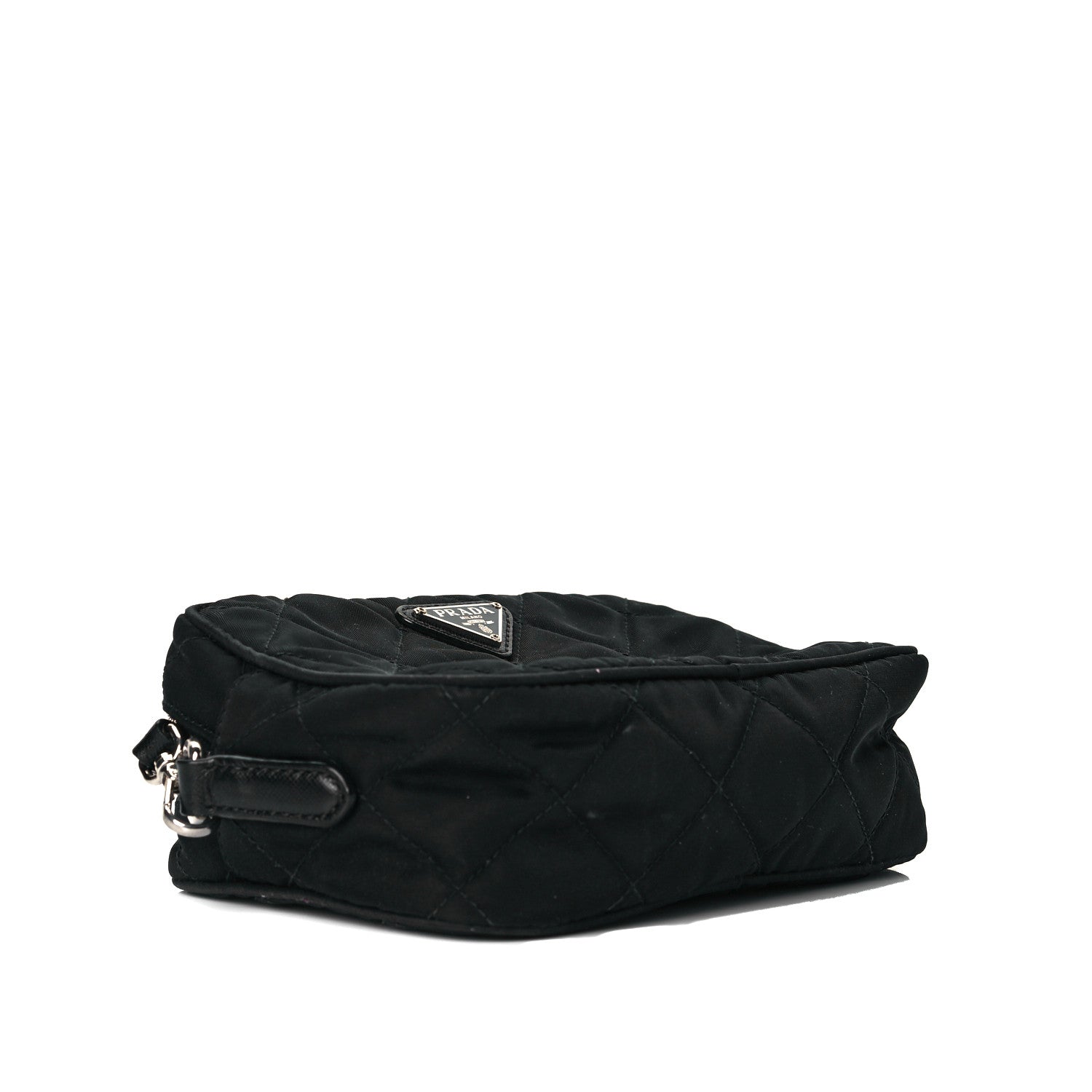 Prada Nylon Tessuto Impuntu Quilted Chain Crossbody Black 3 of 6