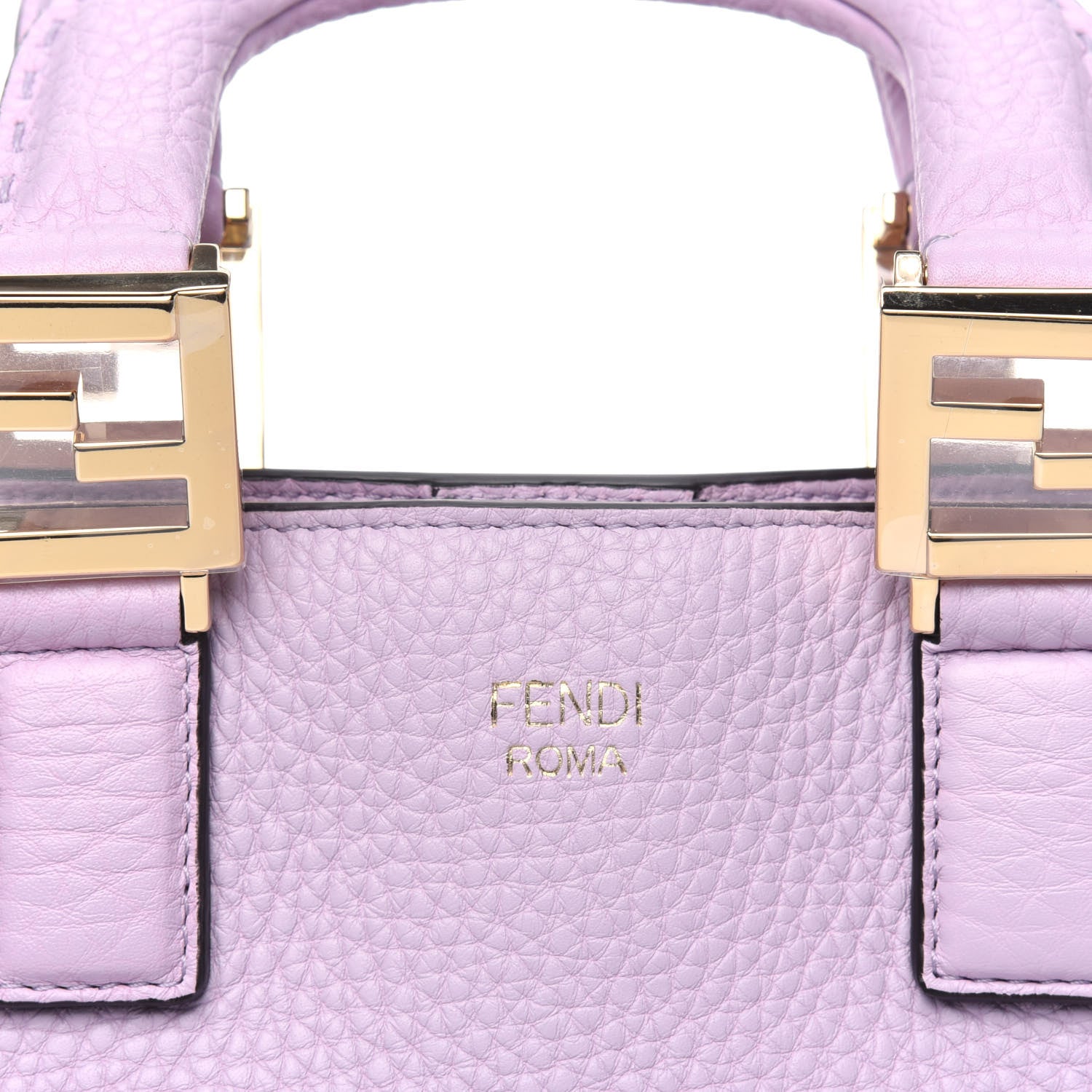 Fendi Cuoio Romano Selleria Mini FF Tote Anemone 5 of 5