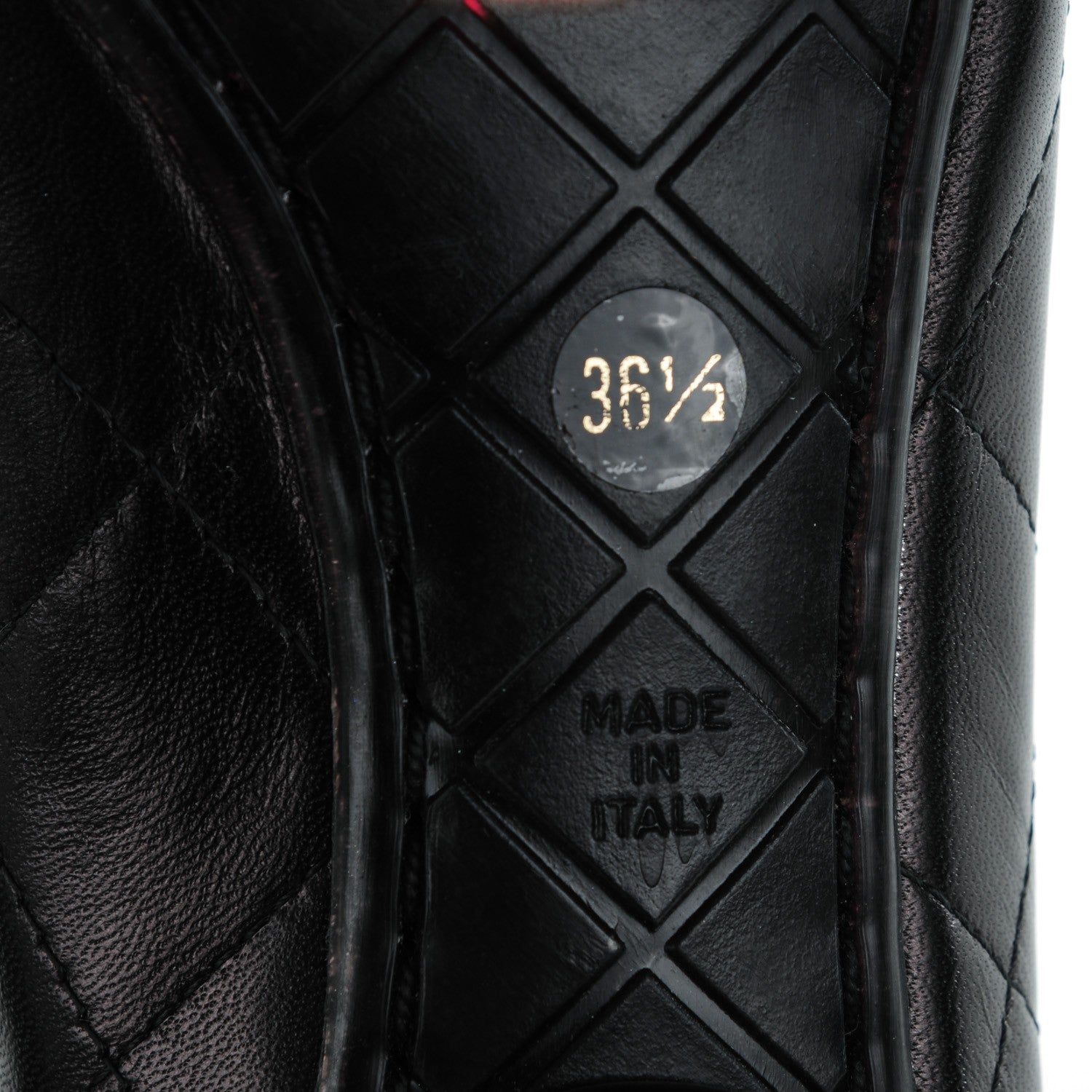 Chanel Lambskin Quilted Cambon Ballerina Flats 36.5 Black 7 of 9