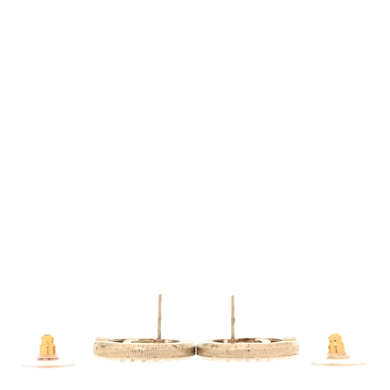 Chanel Pearl CC Round Earrings Gold 3 of 6