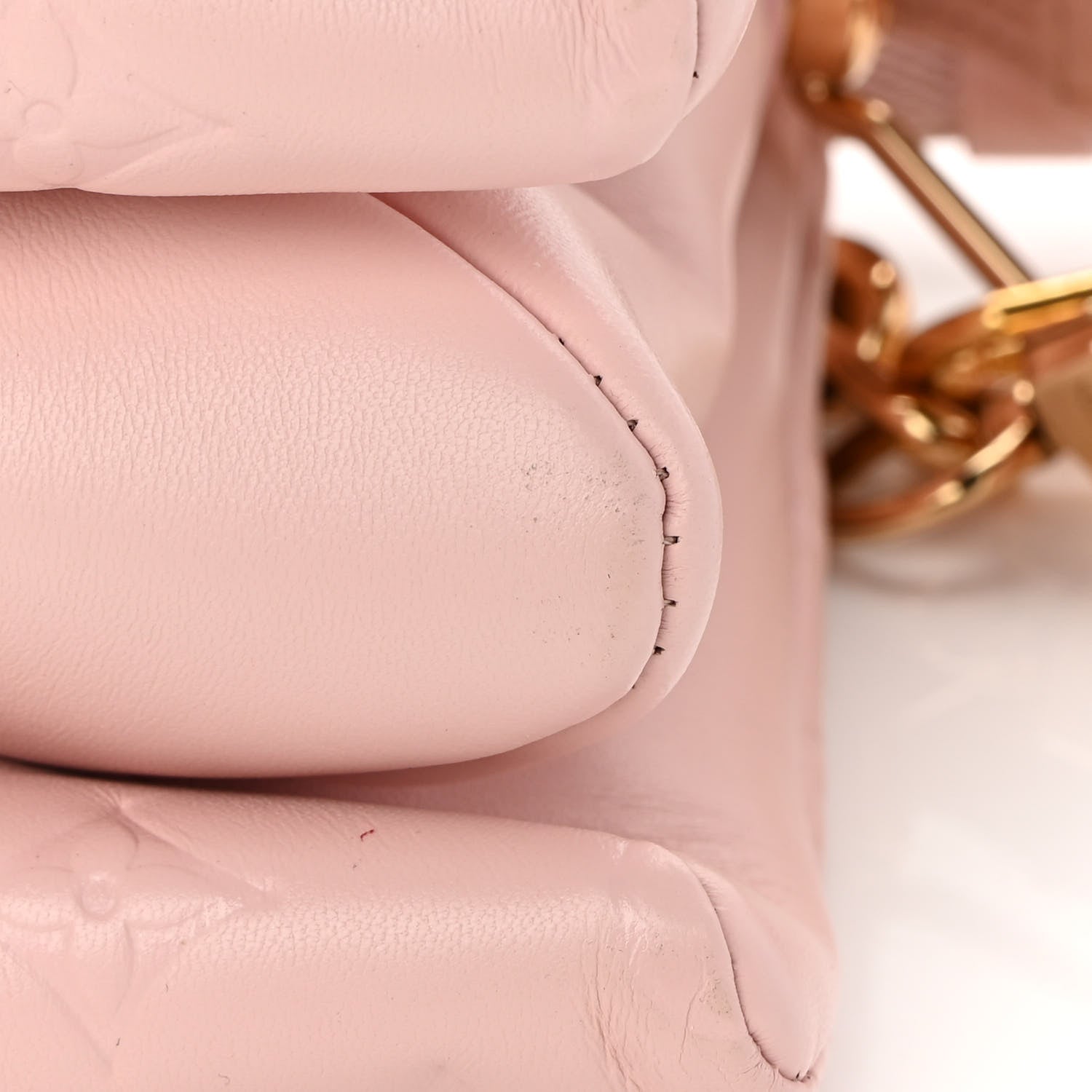 Louis Vuitton Lambskin Embossed Monogram Coussin PM Rose 12 of 13