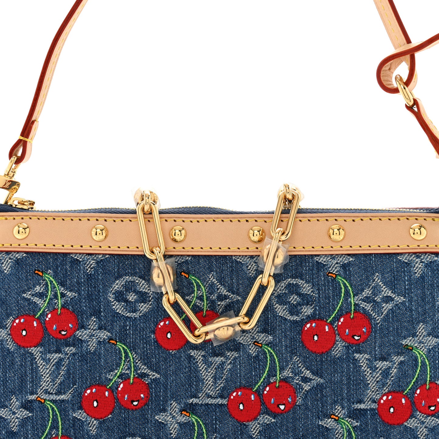 LV X TM Monogram Denim Cerises Pochette Accessories Blue