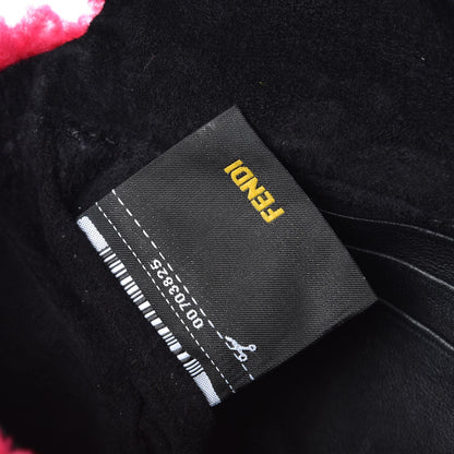 Fendi Shearling Nappa Mini Be Baguette Shoulder Bag Fuxia Black 13 of 15