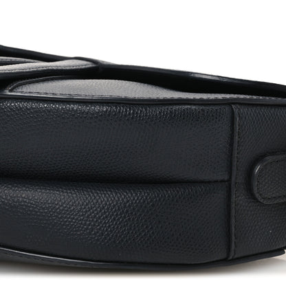Christian Dior Grained Calfskin Saddle Bag Black 10 of 10
