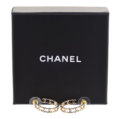 Chanel CC Hoop Earrings Gold 5 of 5