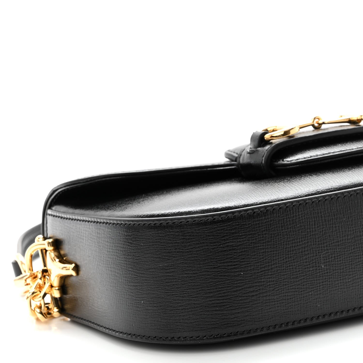 Gucci Azalea Calfskin Small Horsebit 1955 Chain Shoulder Bag Black 8 of 9