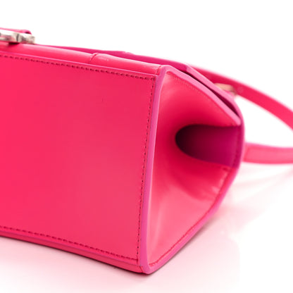 Balenciaga Shiny Box Calfskin Small Hourglass Top Handle Bag Acid Fuchsia 9 of 9