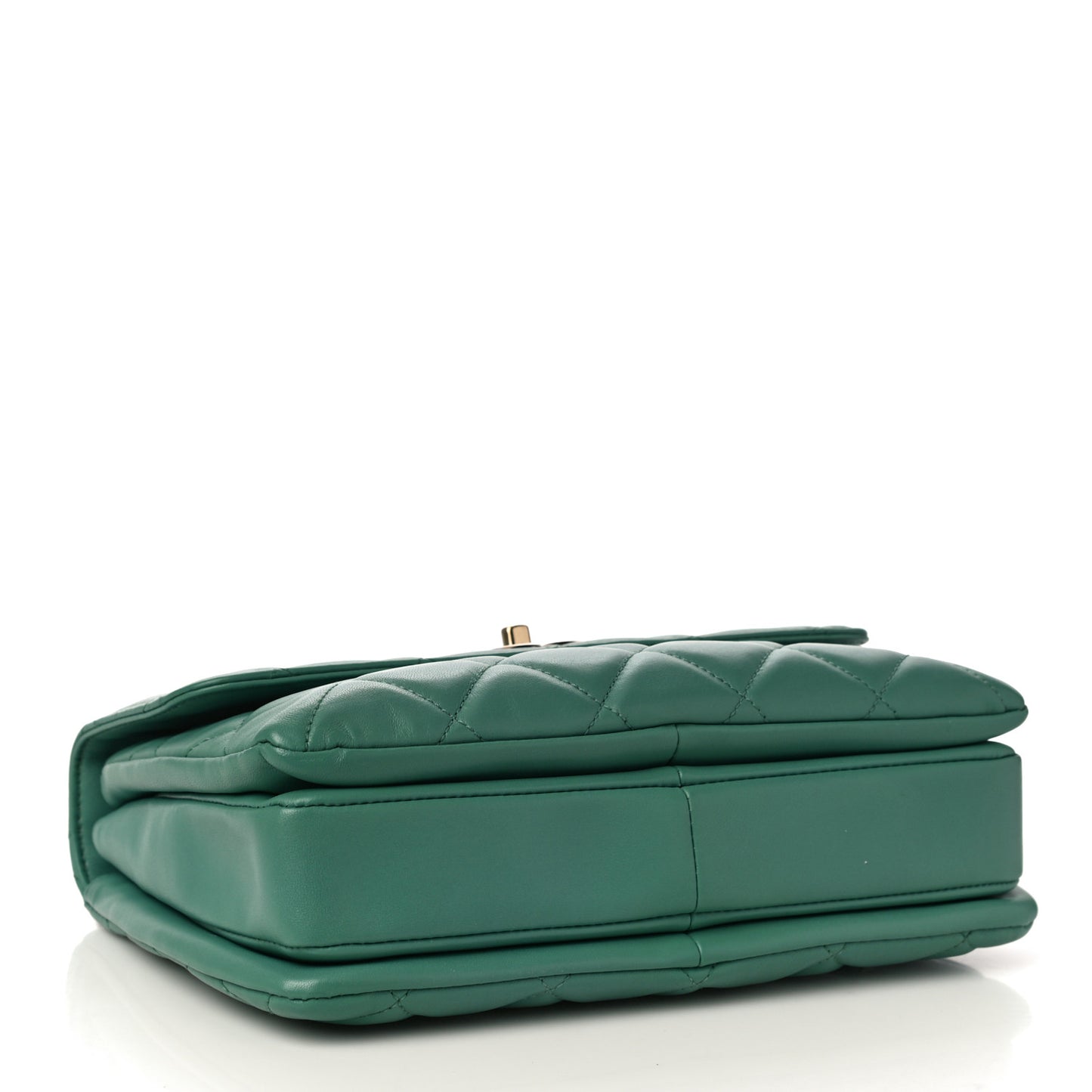 Lambskin Quilted Small Trendy CC Flap Dual Handle Bag Light Green