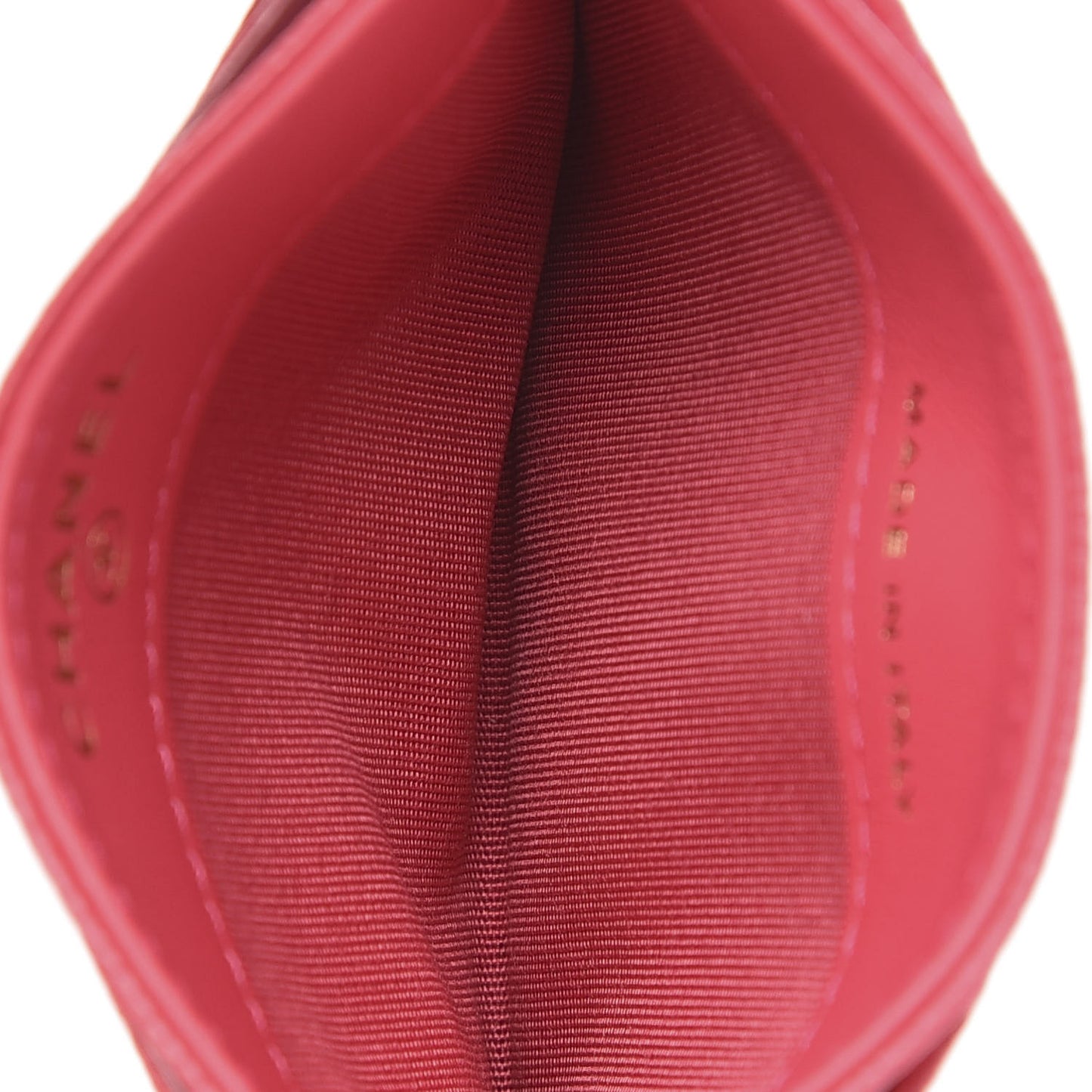 Caviar Quilted French New Wave Card Holder Rose